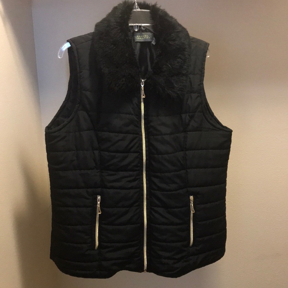 Lite Weight Black Quilted Vest XL
